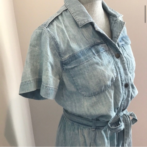 Like New Current/Elliott Denim Short-sleeve Romper - Picture 3 of 8
